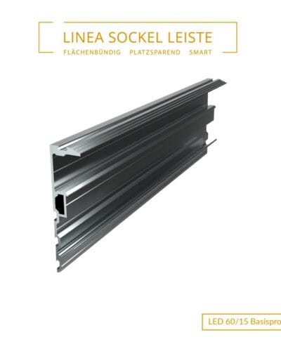 LED 60/15 - Basisprofil für bündige Sockelleiste mit LED