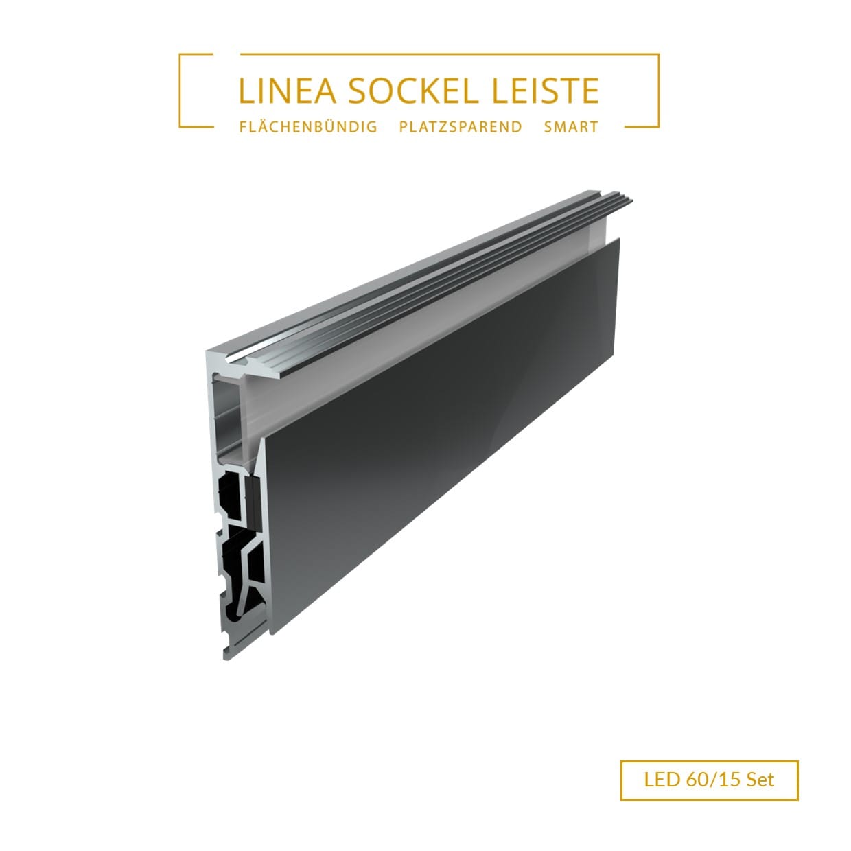 LED 60/15 - Set bündige Sockelleiste mit LED