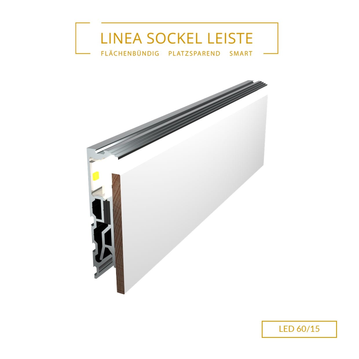 LED 60/15 - Set bündige Sockelleiste mit LED – Bild 2
