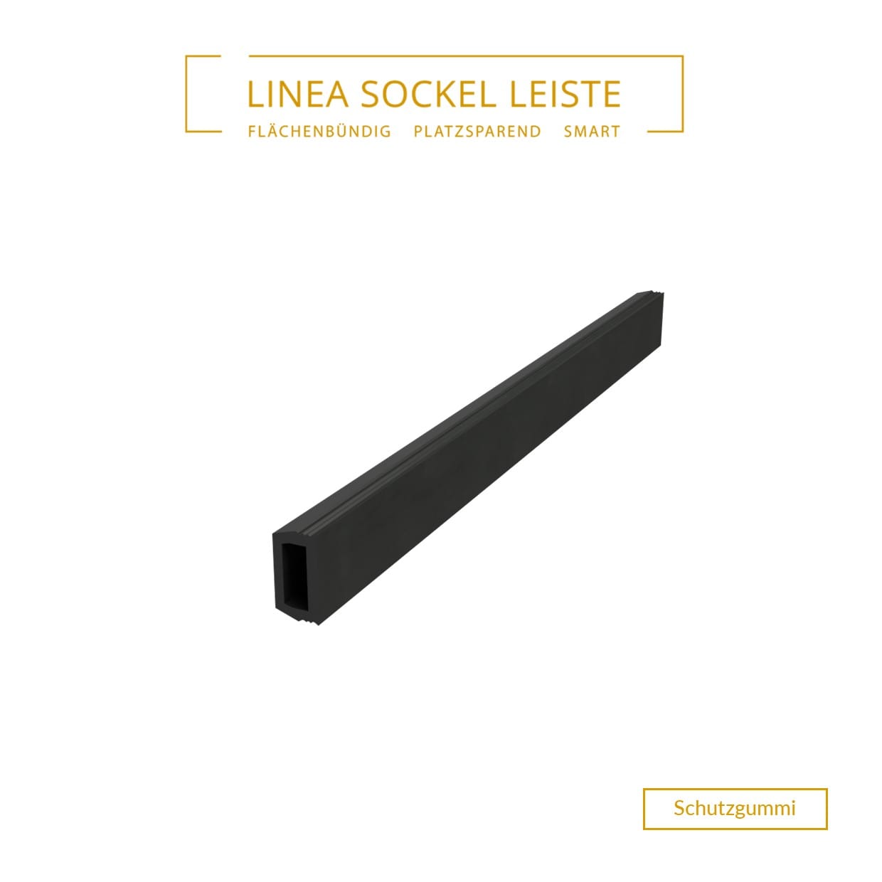 Schutzgummi für bündiges LED 13/22, Länge 2,4m
