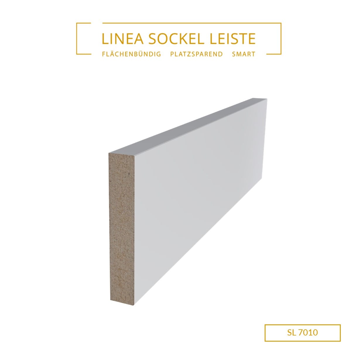 Sichtleiste weiß für bündige Sockelleisten