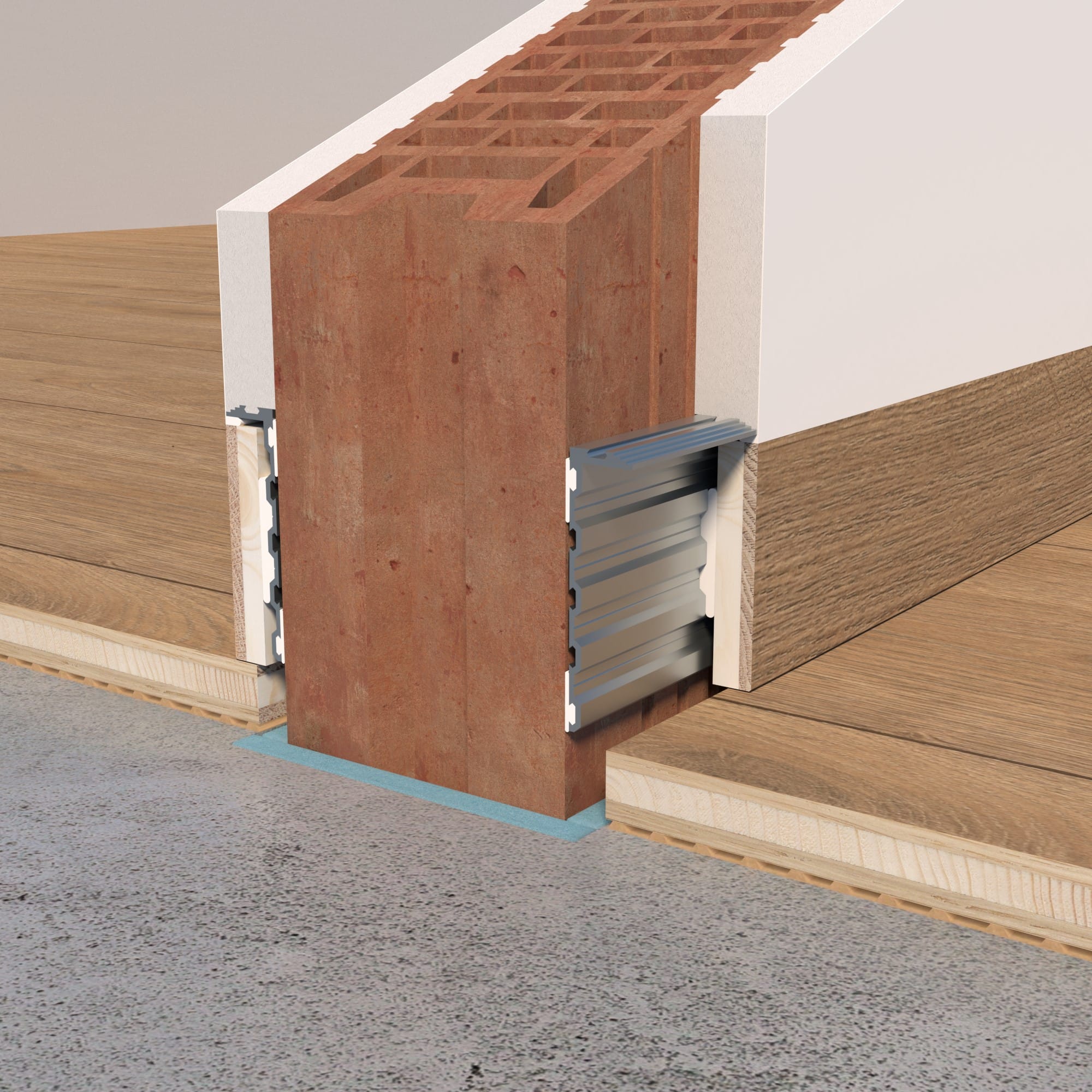MB 60/15 - bündige Holzleisten, Massiv- & Trockenbau 2,4m – Bild 2