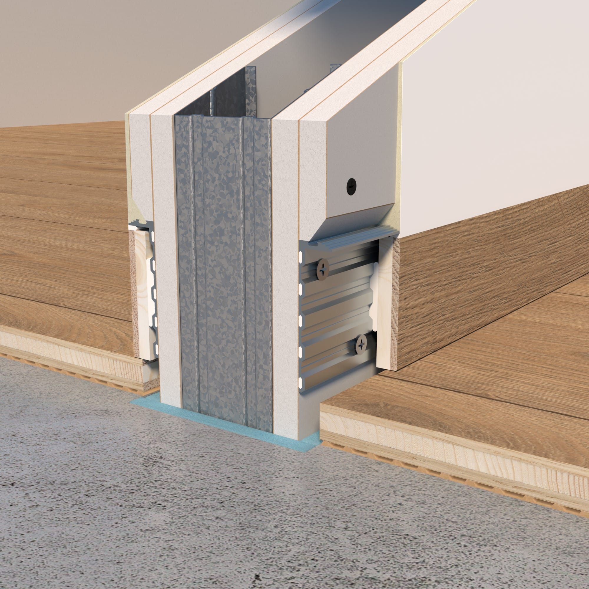MB 60/15 - bündige Holzleisten, Massiv- & Trockenbau 2,4m – Bild 4